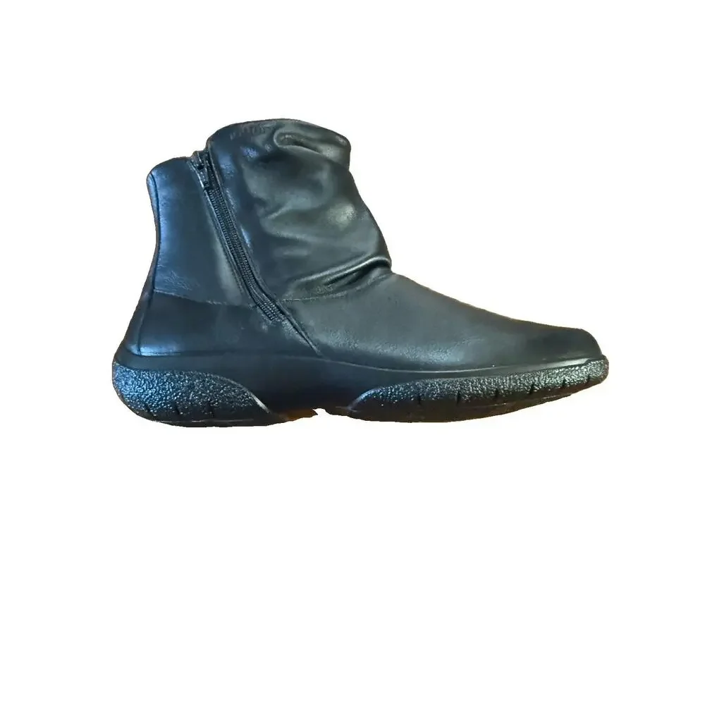 Hotter Whisper Black Leather Ankle Boots Women’s US 9.5 UK 7.5 Made England